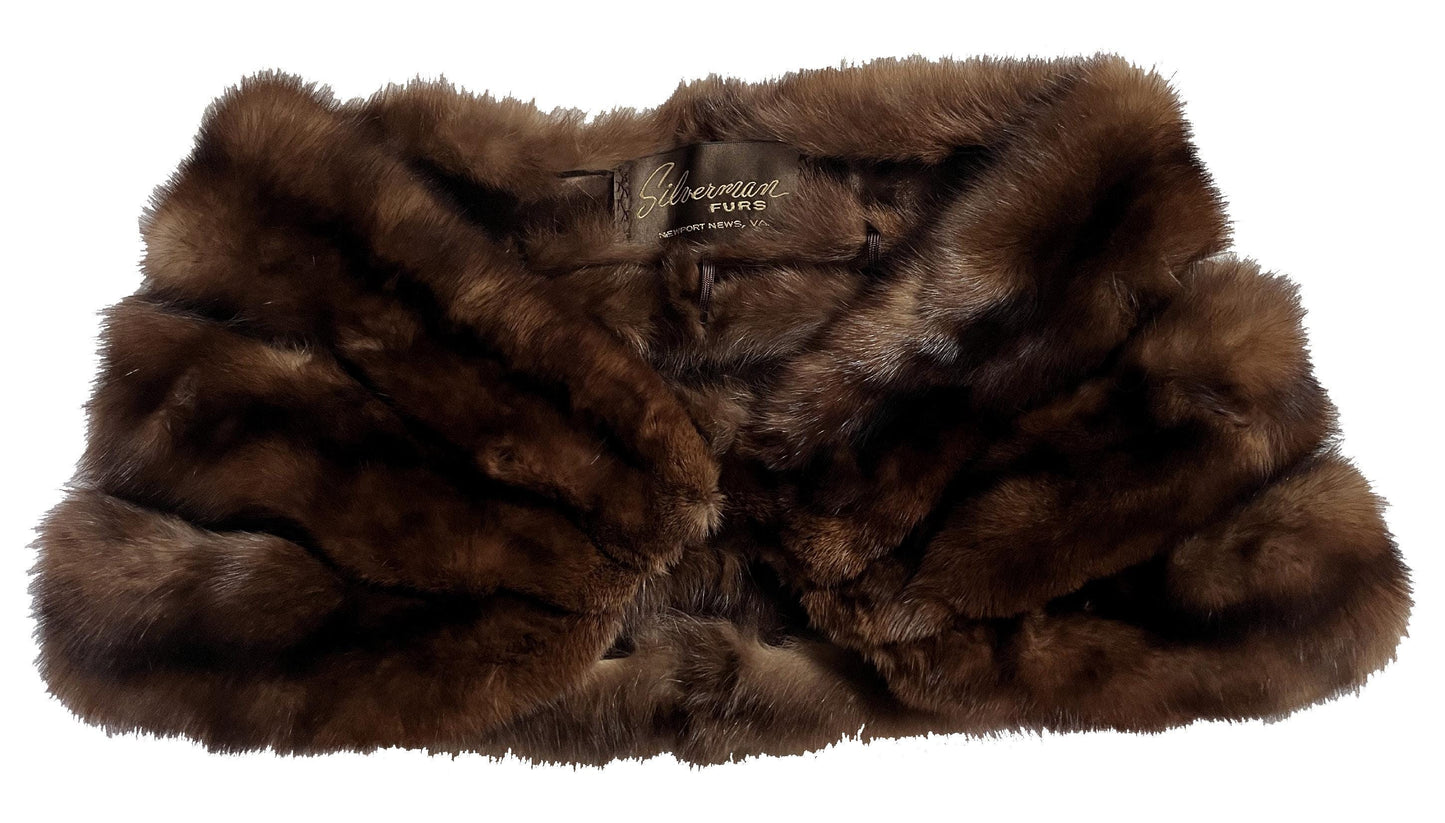 SABLE Fur Cape, Winter Wedding Stole, Russian Barguzin Real Vintage Fur Shawl, Mother of the Bride Gift, Mink Bridal Jacket Shawl, Small XS