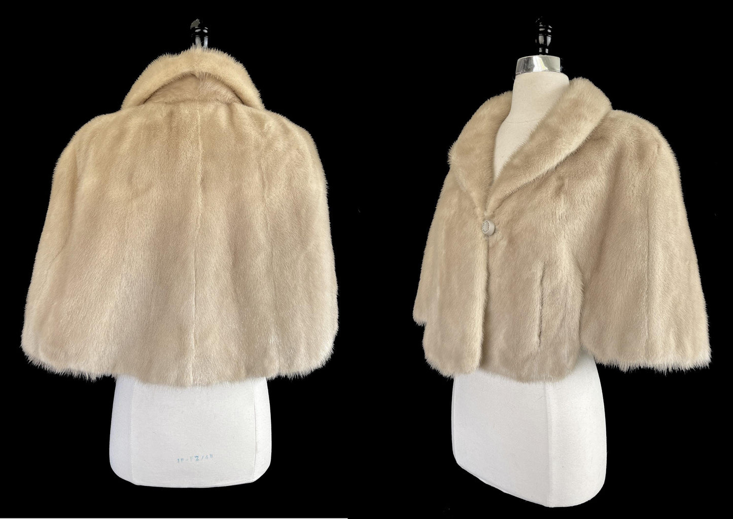 Beige MINK Fur Cape, Blonde Real Vintage Shawl, Retro Bridal Jacket, Winter Wedding Stole, Bridesmaid Coat, Mother of the Bride