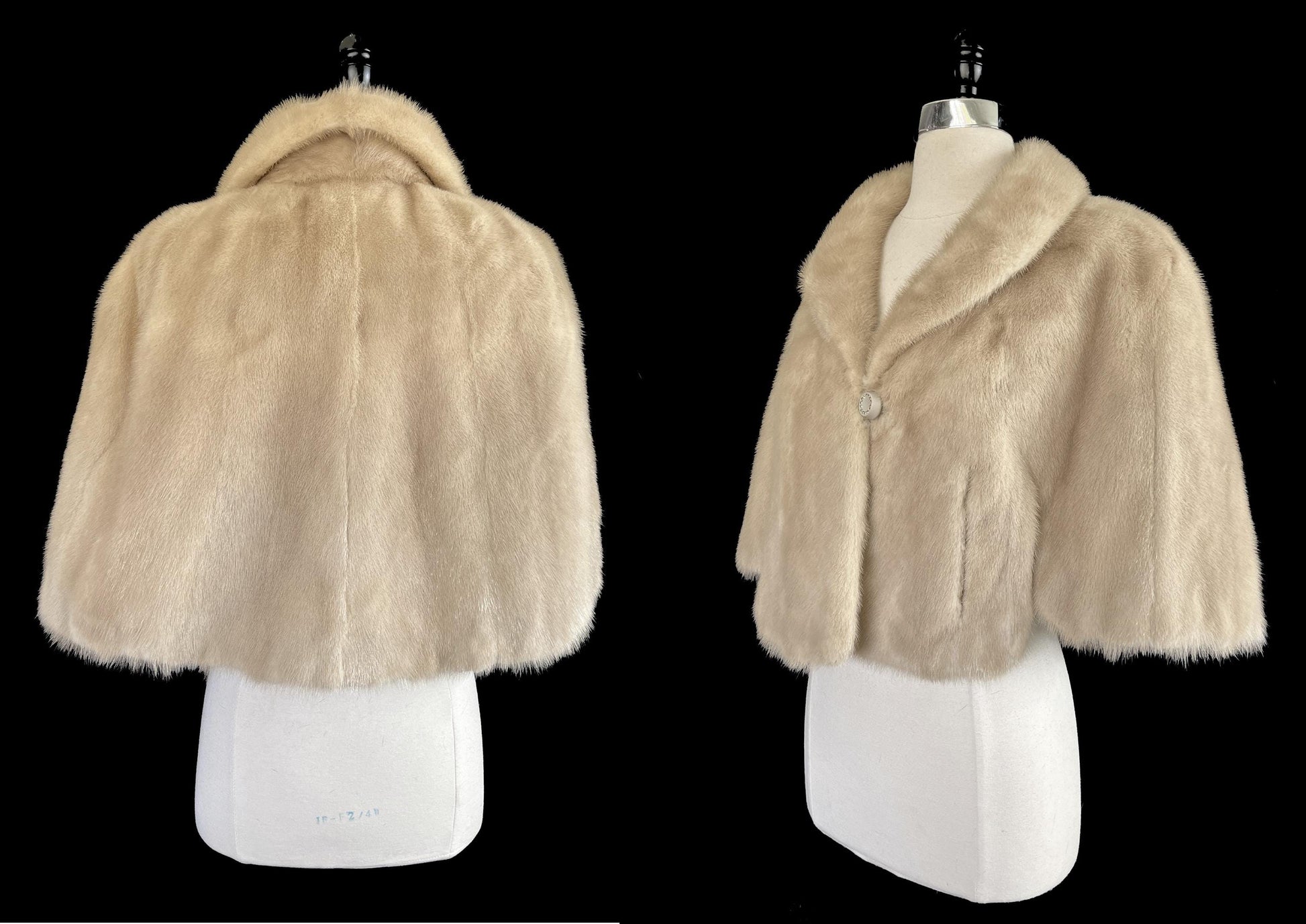 Beige MINK Fur Cape, Blonde Real Vintage Shawl, Retro Bridal Jacket, Winter Wedding Stole, Bridesmaid Coat, Mother of the Bride