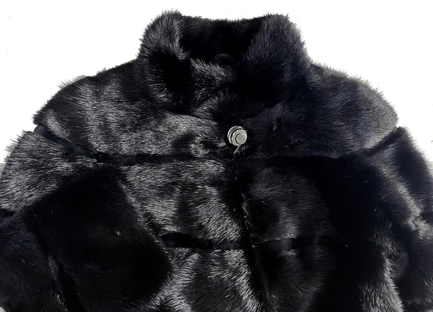 Black MINK Fur Jacket, Real Vintage Fur Coat, Hollywood Great Gatsby Party, '80s Retro Gift, Small