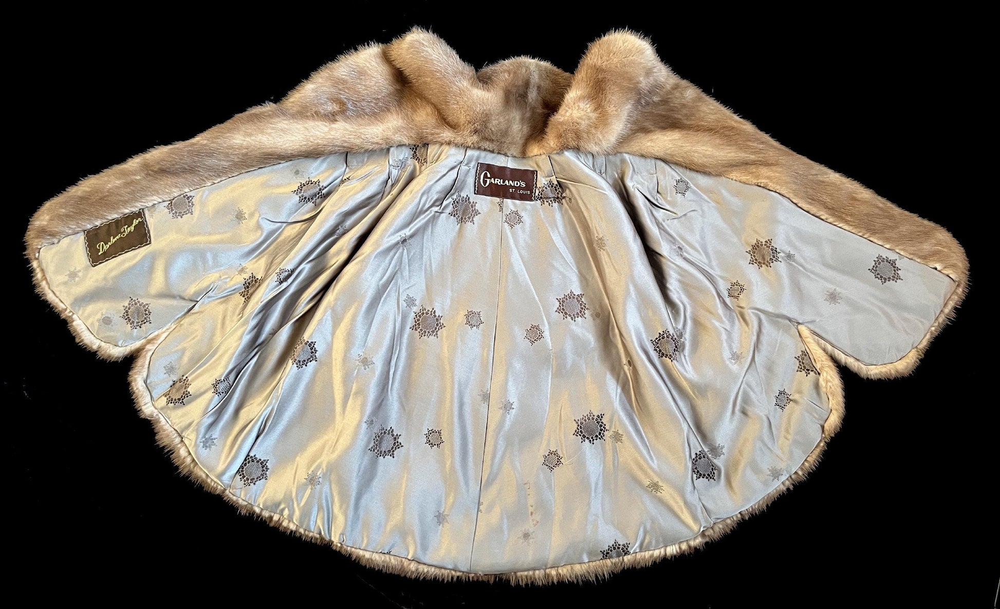 Brown MINK Fur Cape, Autumn Haze Real Vintage Shawl, Pastel Bridal Jacket, Winter Wedding Stole, Bridesmaid Coat, Mother of the Bride Gift