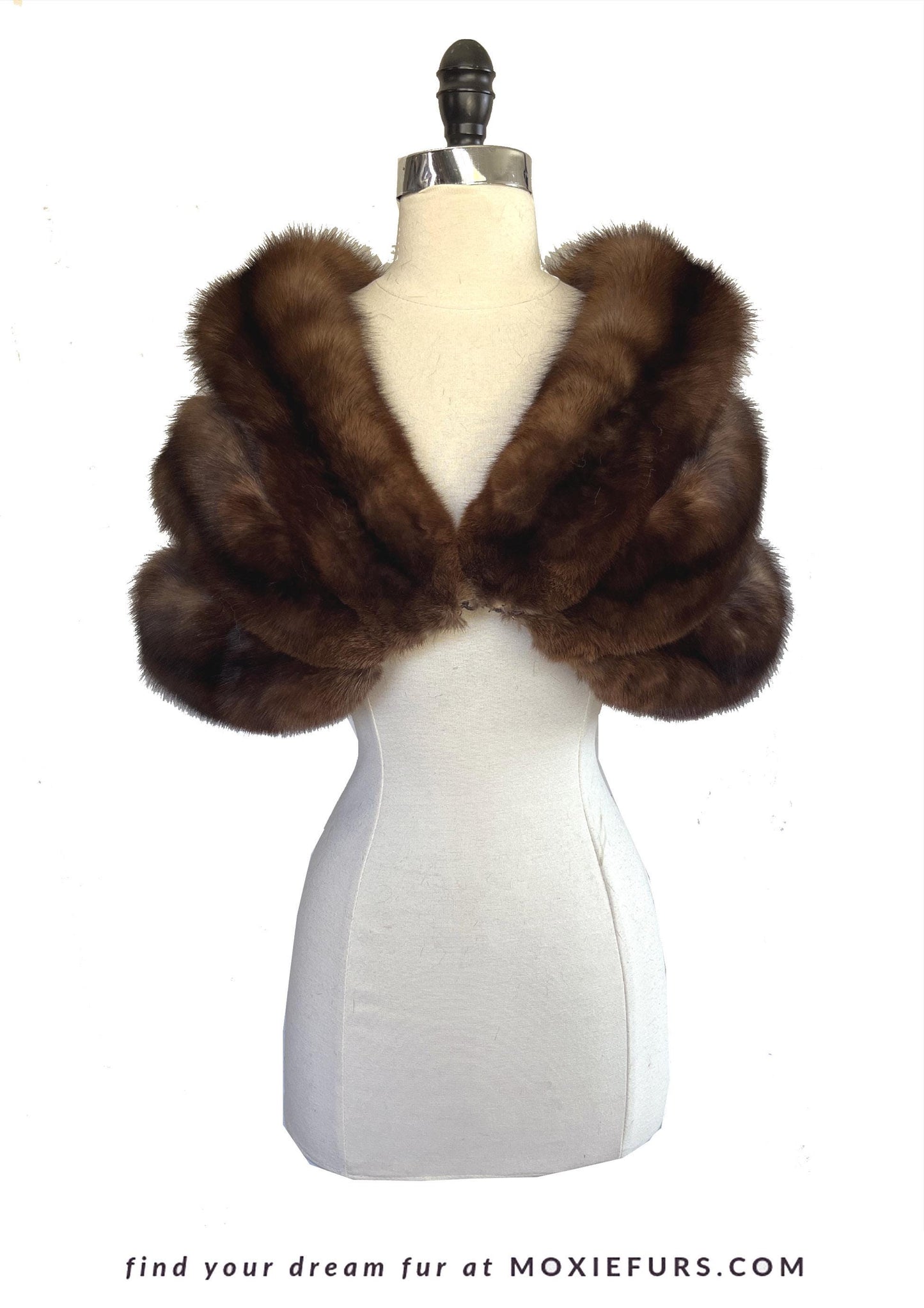 SABLE Fur Cape, Winter Wedding Stole, Russian Barguzin Real Vintage Fur Shawl, Mother of the Bride Gift, Mink Bridal Jacket Shawl, Small XS