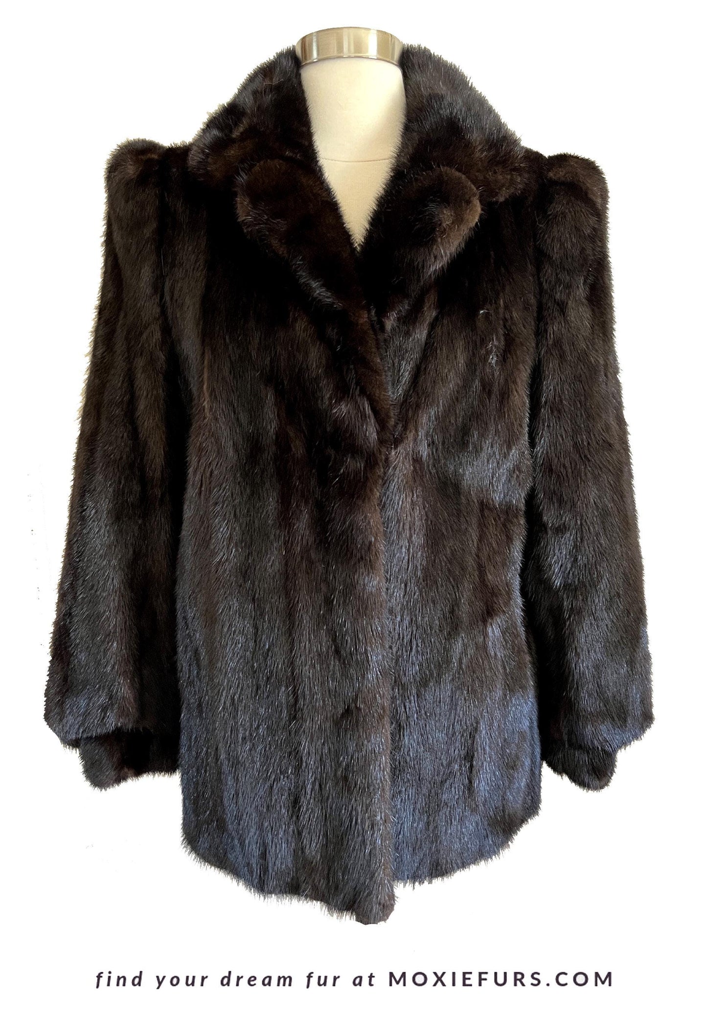 Ranch MINK Fur Coat, Real Vintage Mahogany Jacket, Rustic Dark Brown Wedding Bridal Bolero, Mob Wife Gift