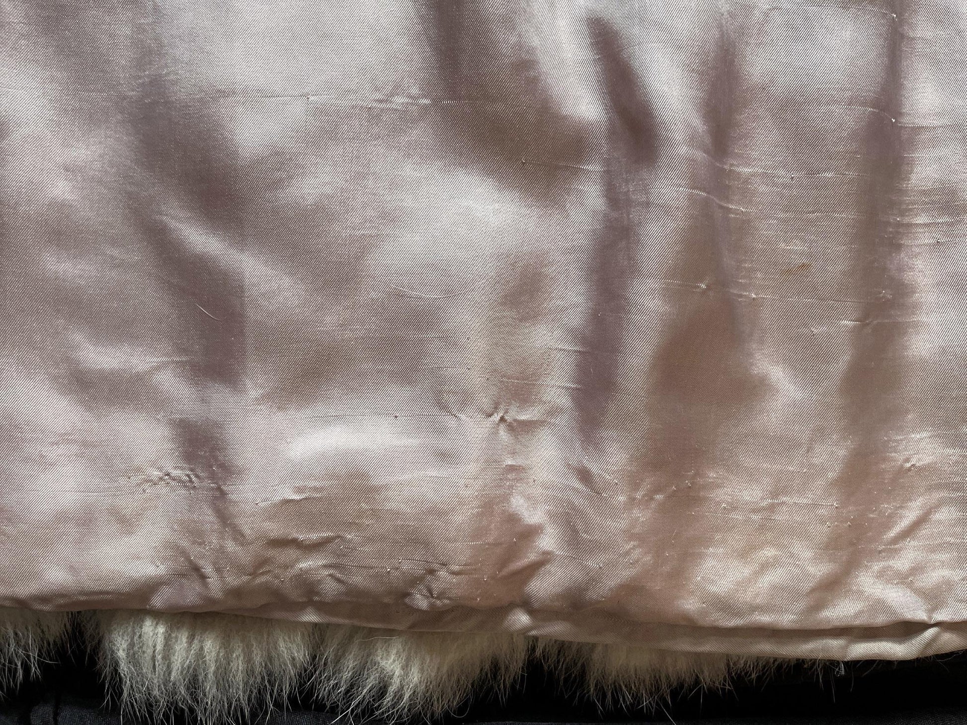 Norwegian FOX Fur Full Length Coat, Real Vintage Winter Wedding Jacket, Ivory White Bridal, Apres Ski, Mob Wife Style, Large XL Plus