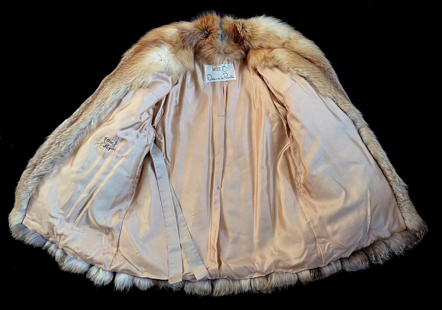 Ocar de la Renta RED FOX Fur Coat, Mob Wife Style, Rustic Wedding Bridal Jacket, Brown Real Vintage Bolero, Apres Ski Gift for Her