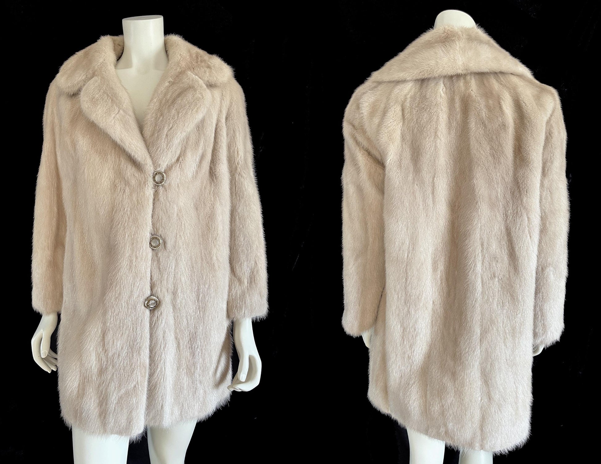 Beige Mink Fur Coat, Blonde Real Vintage Jacket, Tourmaline Champagne Bridal Stroller Bolero, Rustic Winter Wedding Bridesmaid Gift, Large