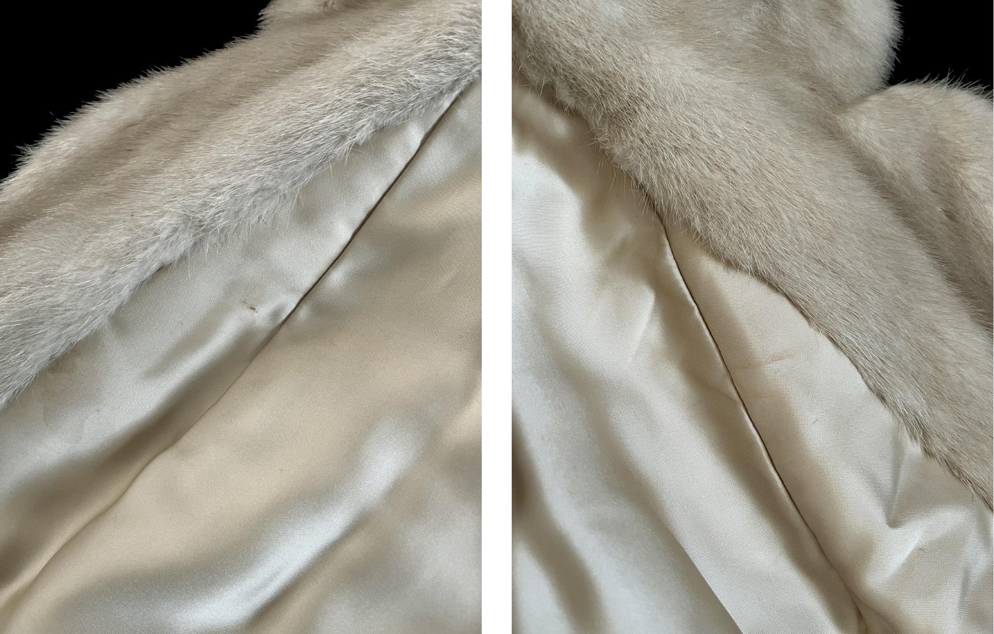 Beige Mink Fur Coat, Blonde Real Vintage Jacket, Tourmaline Champagne Bridal Stroller Bolero, Rustic Winter Wedding Bridesmaid Gift, Large