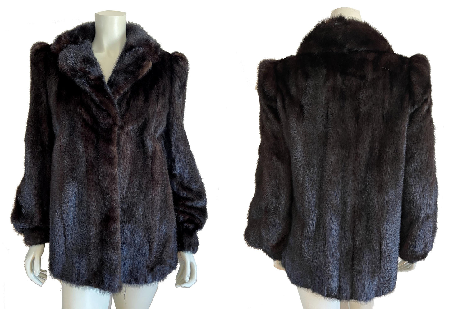 Ranch MINK Fur Coat, Real Vintage Mahogany Jacket, Rustic Dark Brown Wedding Bridal Bolero, Mob Wife Gift