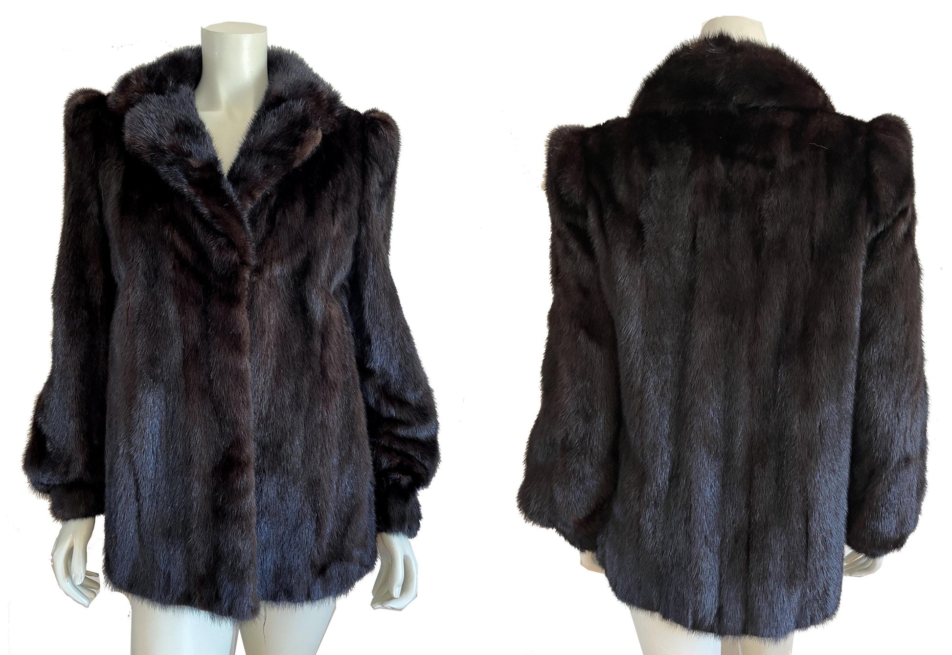 Ranch MINK Fur Coat, Real Vintage Mahogany Jacket, Rustic Dark Brown Wedding Bridal Bolero, Mob Wife Gift
