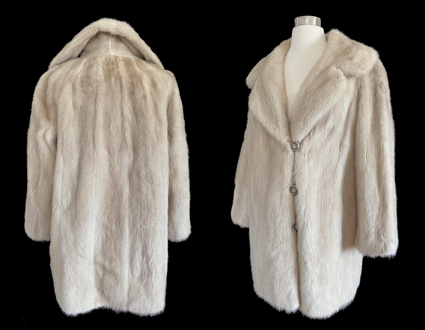 Beige Mink Fur Coat, Blonde Real Vintage Jacket, Tourmaline Champagne Bridal Stroller Bolero, Rustic Winter Wedding Bridesmaid Gift, Large