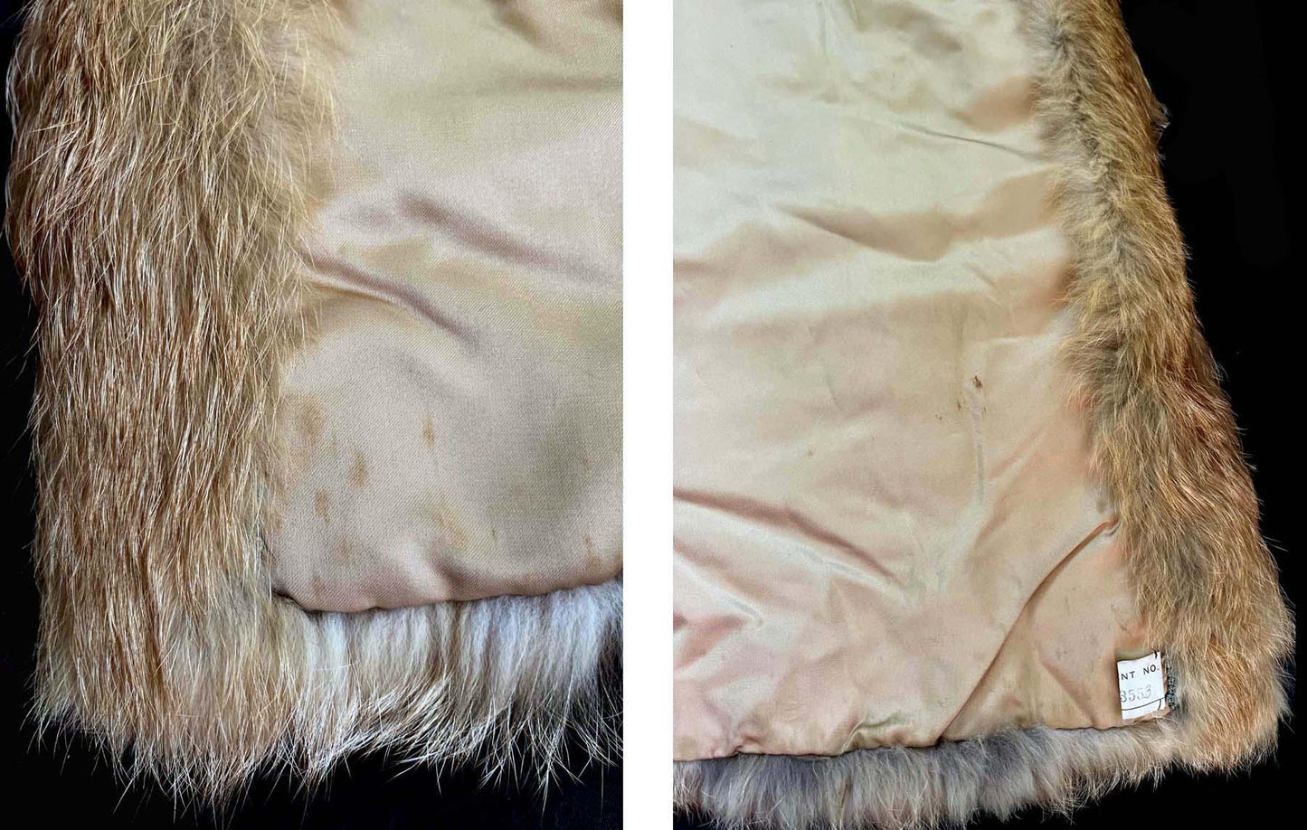 SAGA RED FOX Fur Coat, Brown Vintage Full Length Jacket, Rustic Winter Wedding Bolero Bridal Stole, Mob Wife Style, Apres Ski Gift, Large