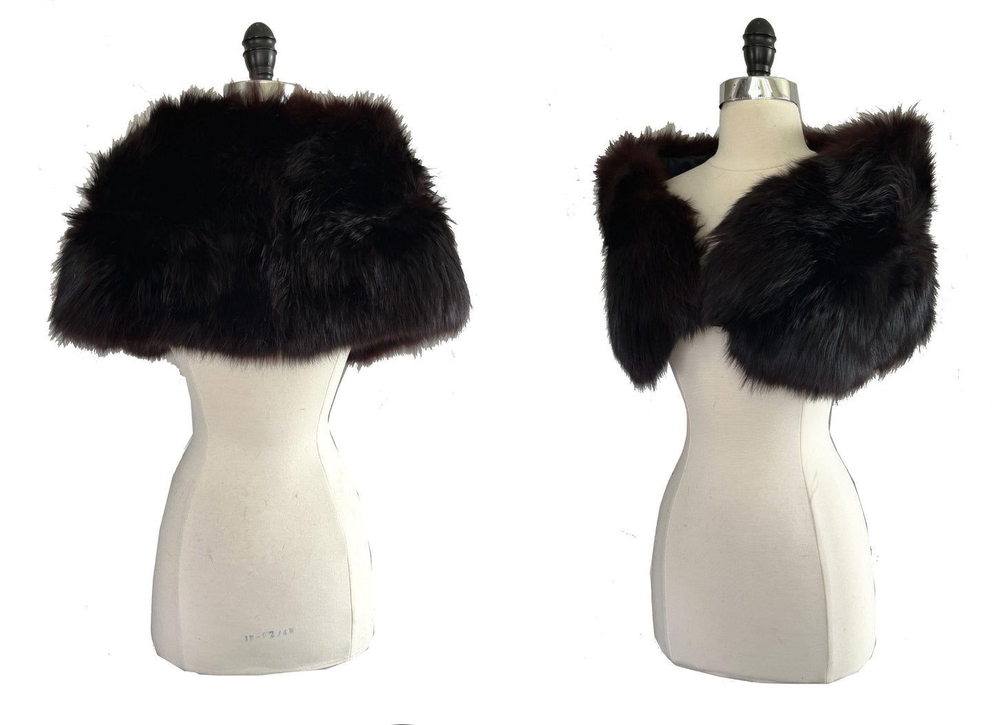 Brown FOX Fur Stole, Real Vintage Bridal Cape Shawl, Winter Wedding Gift, Mother of the Bride, Vintage Jacket Coat, Great Gatsby Party