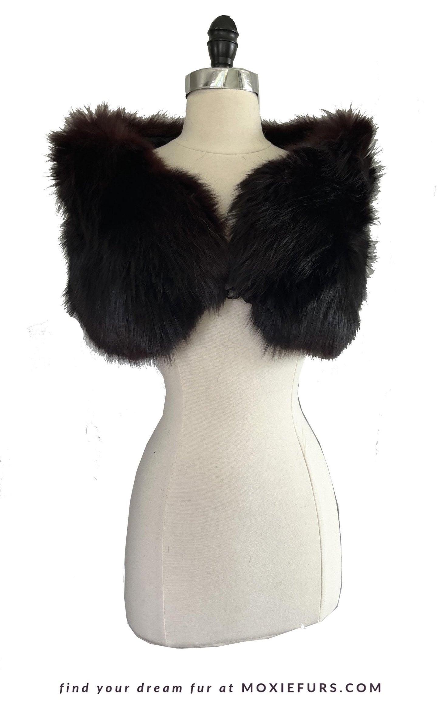 Brown FOX Fur Stole, Real Vintage Bridal Cape Shawl, Winter Wedding Gift, Mother of the Bride, Vintage Jacket Coat, Great Gatsby Party