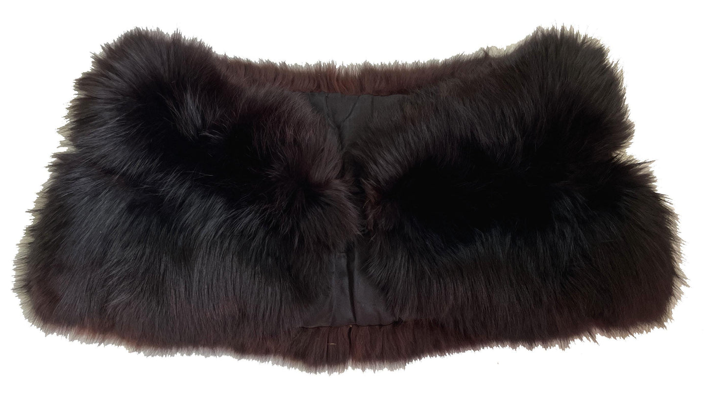 Brown FOX Fur Stole, Real Vintage Bridal Cape Shawl, Winter Wedding Gift, Mother of the Bride, Vintage Jacket Coat, Great Gatsby Party