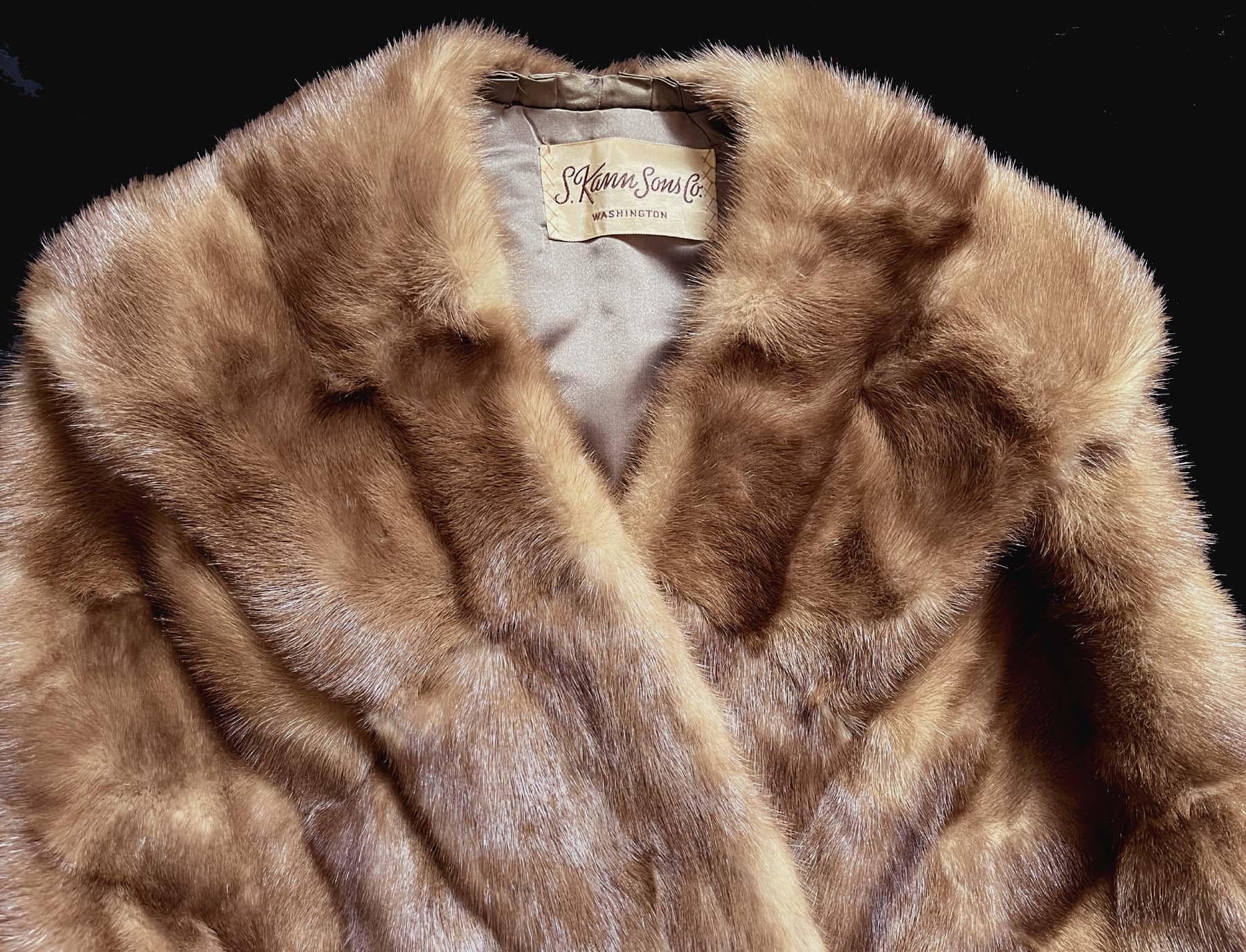 Brown MINK Fur Stole, Autumn Haze Bridal Cape, Rustic Real Vintage Jacket Coat, Bridesmaid Wrap, Winter Wedding Shawl Gift, Small