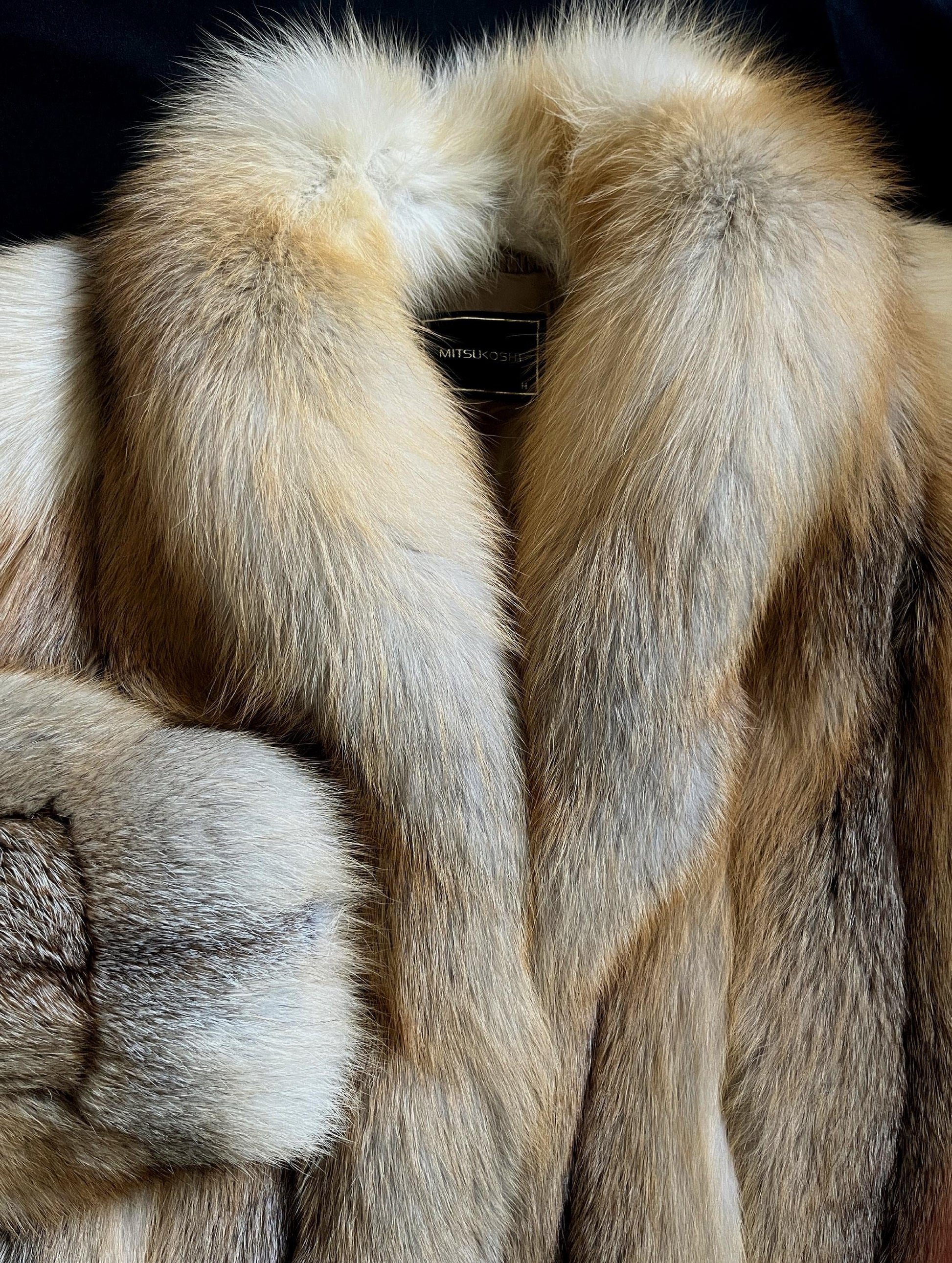 SAGA Golden Island FOX Fur Coat, Real Vintage Mob Wife Style Jacket, Winter Wedding Stroller, 1980s Apres Ski Glam, Crystal Bridal