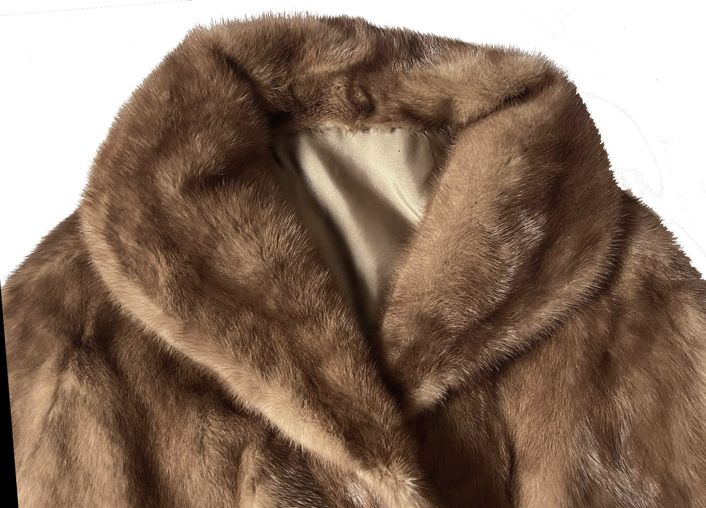 Brown Mink Fur Cape, Pastel Autumn Haze Shawl