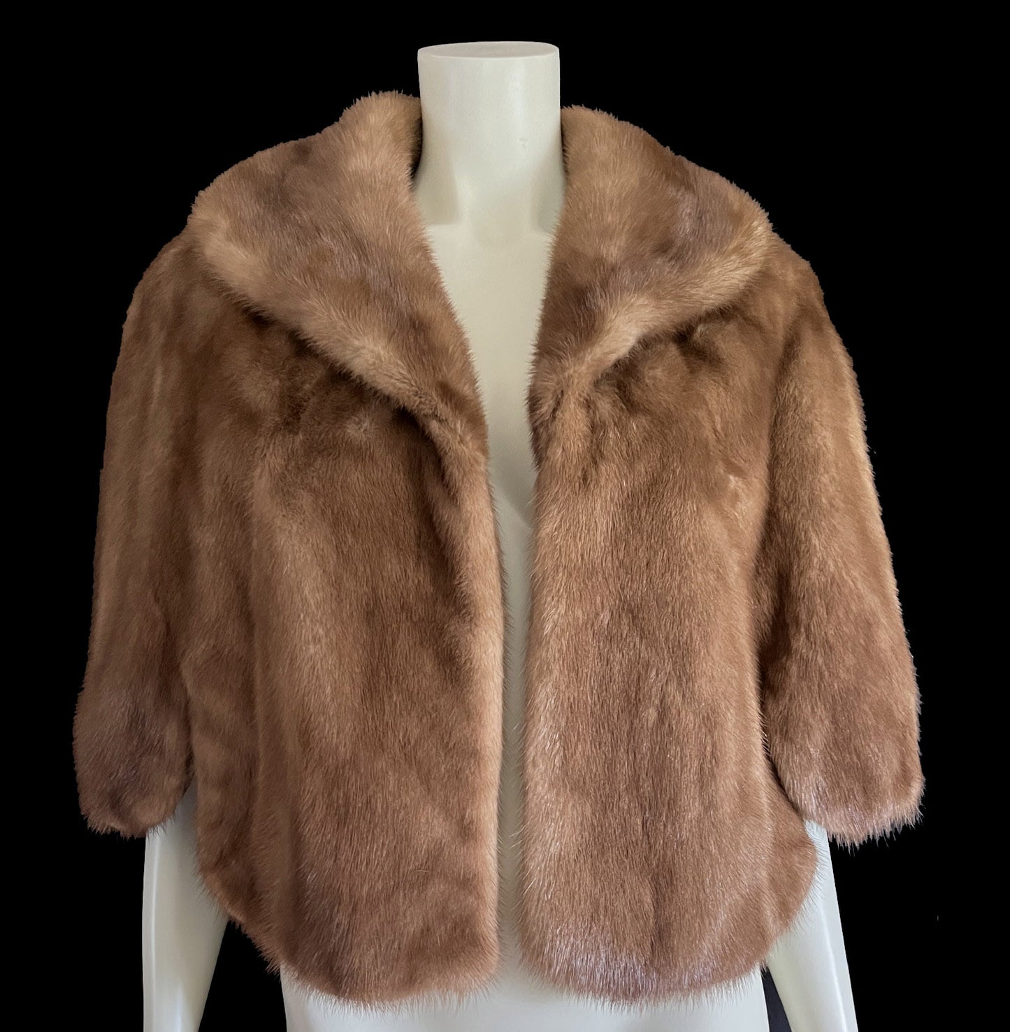 Brown Mink Fur Cape, Pastel Autumn Haze Shawl