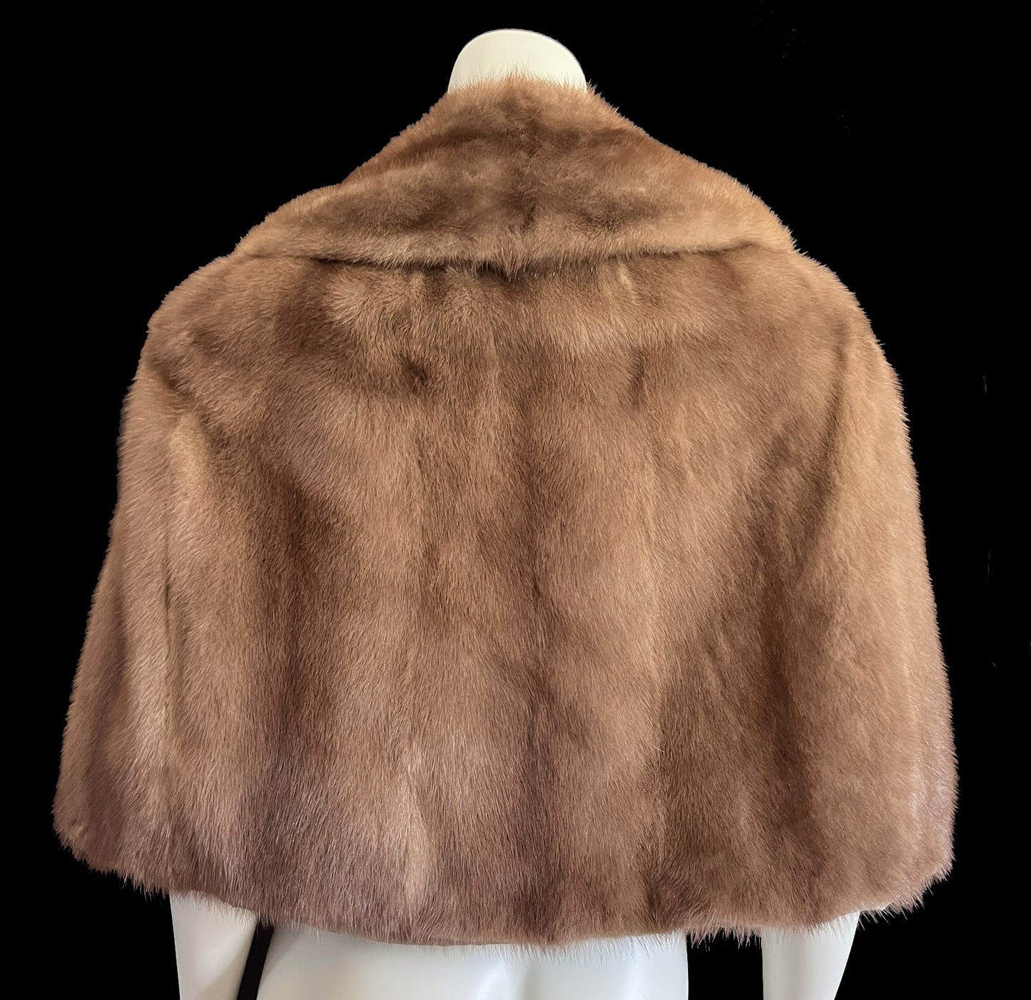 Brown Mink Fur Cape, Pastel Autumn Haze Shawl