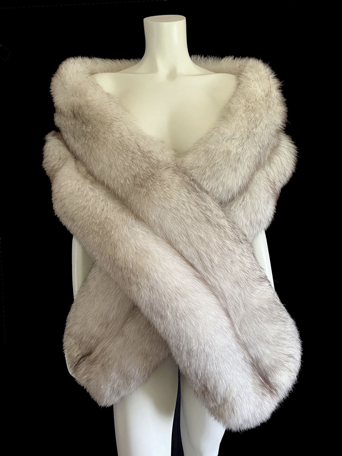 Long Norwegian Fox Fur Stole Fling