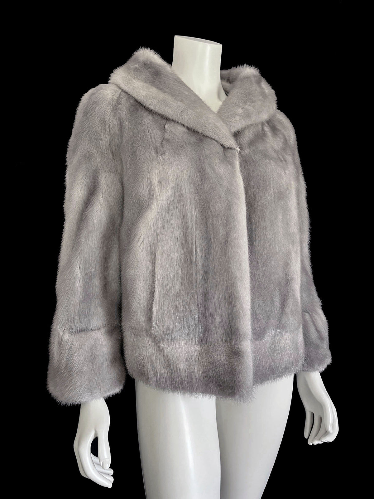 Silver Mink Fur Jacket, Sapphire Coat