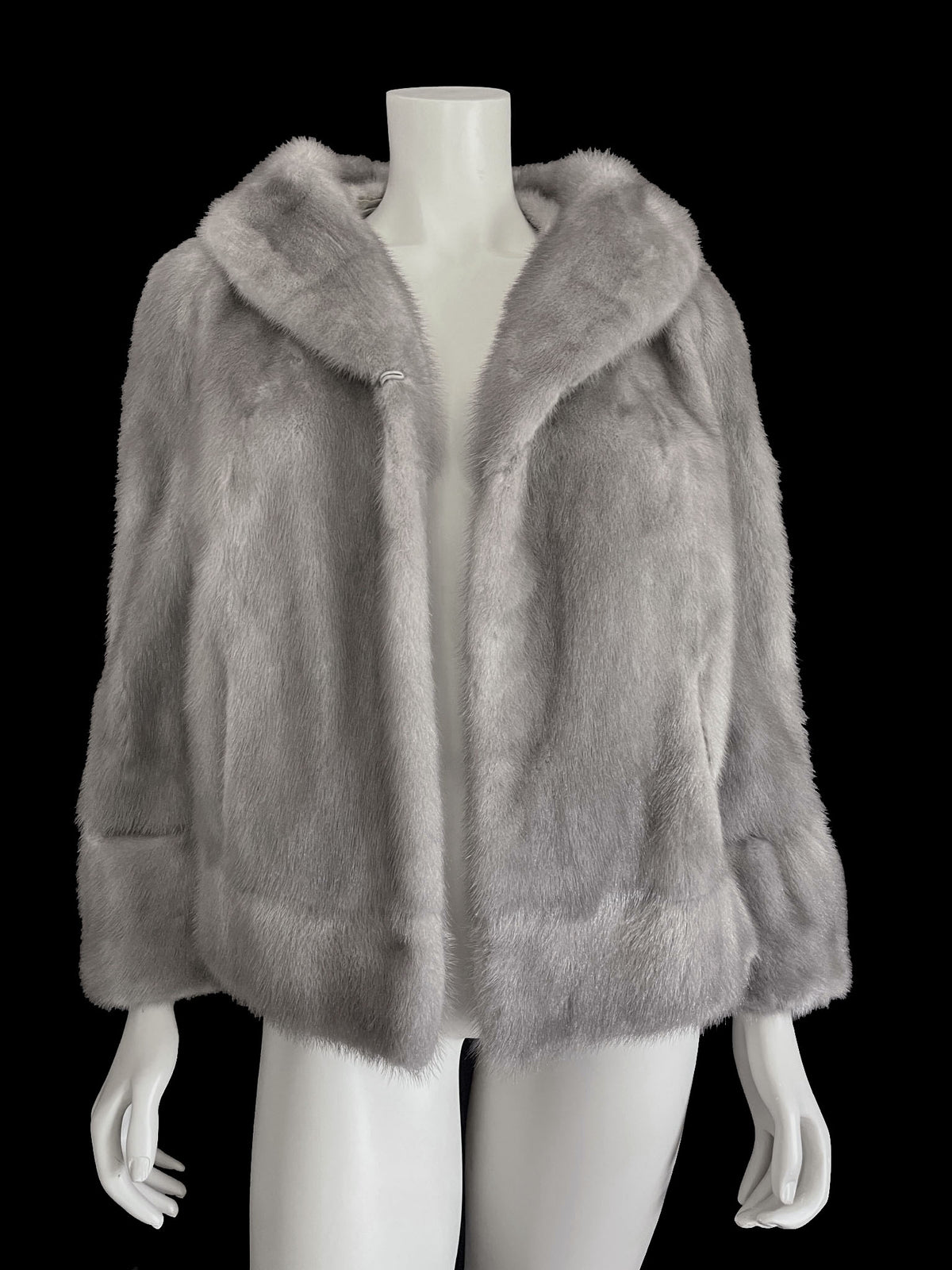 Silver Mink Fur Jacket, Sapphire Coat