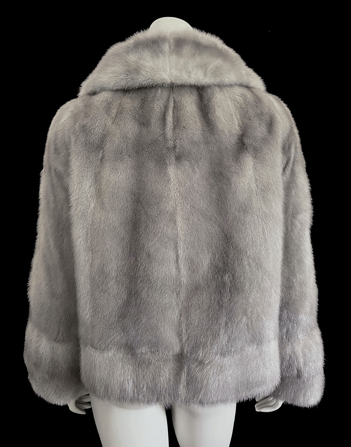Silver Mink Fur Jacket, Sapphire Coat