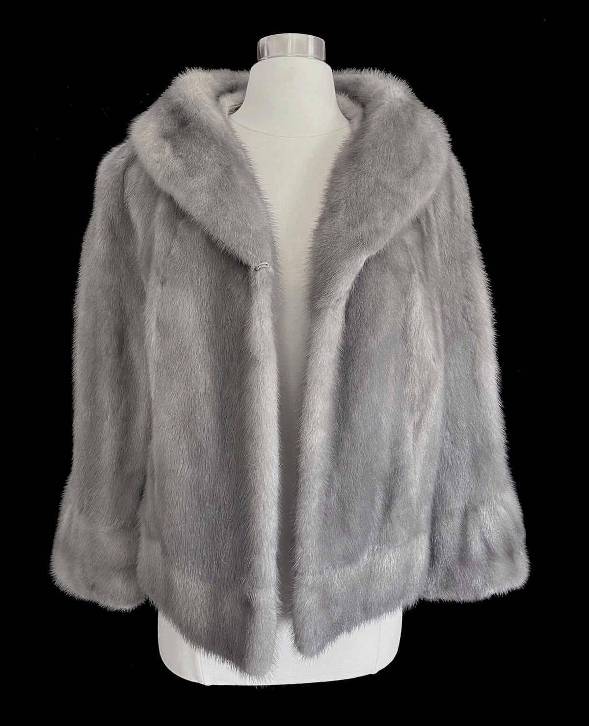 Silver Mink Fur Jacket, Sapphire Coat