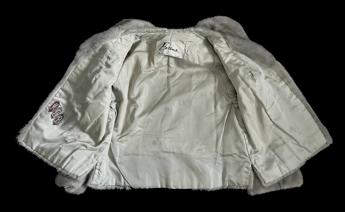 Silver Mink Fur Jacket, Sapphire Coat