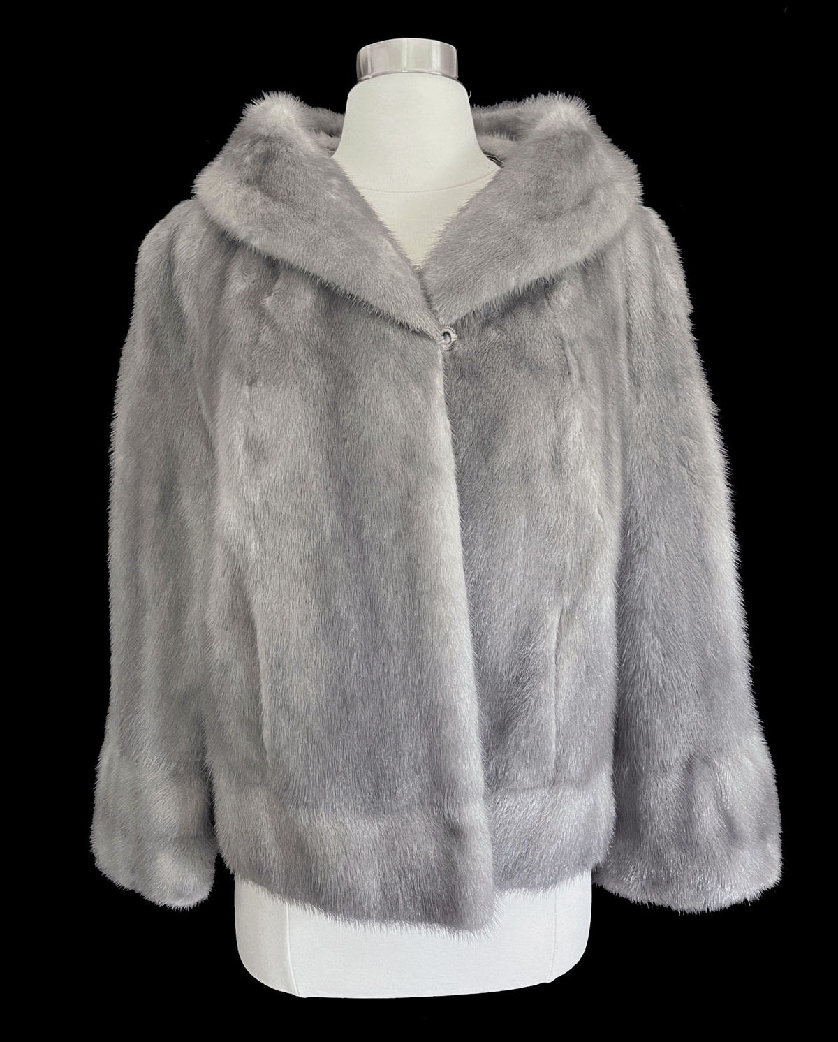 Silver Mink Fur Jacket, Sapphire Coat