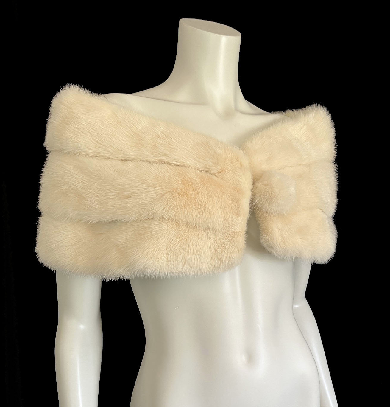 Blonde Mink Fur Wrap Capelet