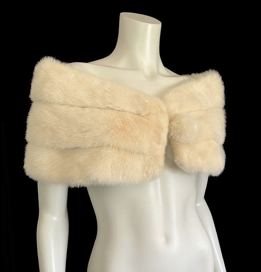 Blonde Mink Fur Wrap Capelet