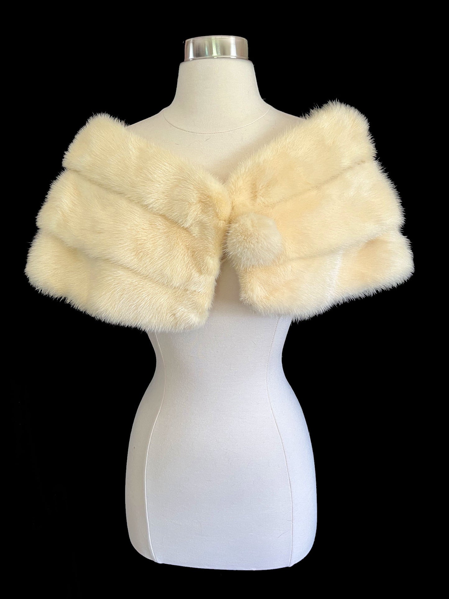 Blonde Mink Fur Wrap Capelet