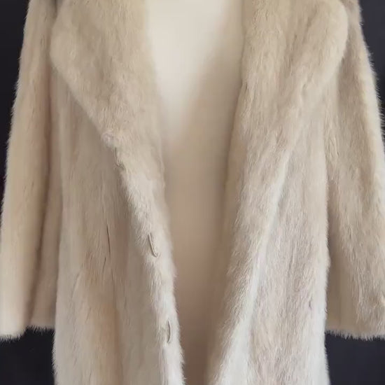 Beige Mink Fur Coat, Blonde Real Vintage Jacket, Tourmaline Champagne Bridal Stroller Bolero, Rustic Winter Wedding Bridesmaid Gift, Large