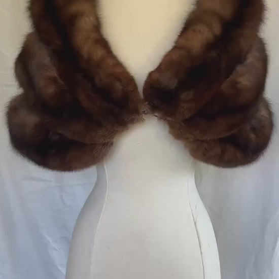 SABLE Fur Cape,  Winter Wedding Stole, Russian Barguzin Real Vintage Fur Shawl, Mother of the Bride Gift, Mink Bridal Jacket Shawl, Small XS