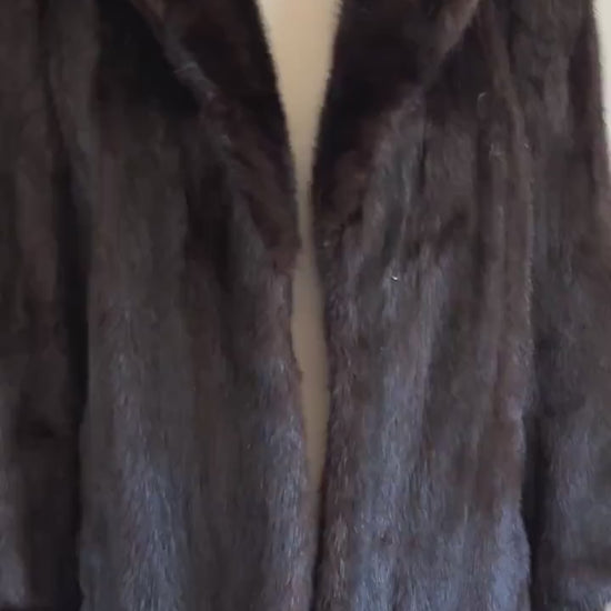 Ranch MINK Fur Coat, Real Vintage Mahogany Jacket, Rustic Dark Brown Wedding Bridal Bolero, Mob Wife Gift